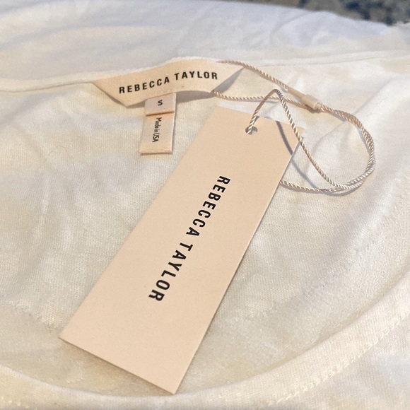 NWT Rebecca Taylor Jenna Tank in Sea Salt🤍⭐️🤍 - Picture 5 of 10